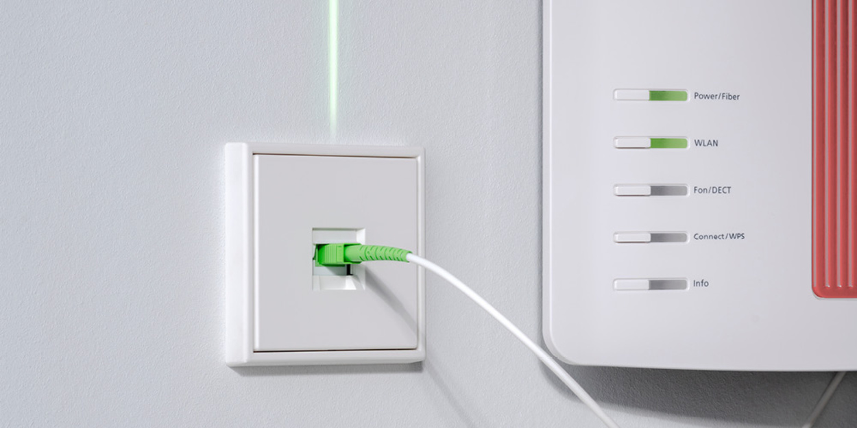 Die neuen Glasfaser-Anschlussdosen bei Elektro-Montagen-Wohlfahrt in Pößneck